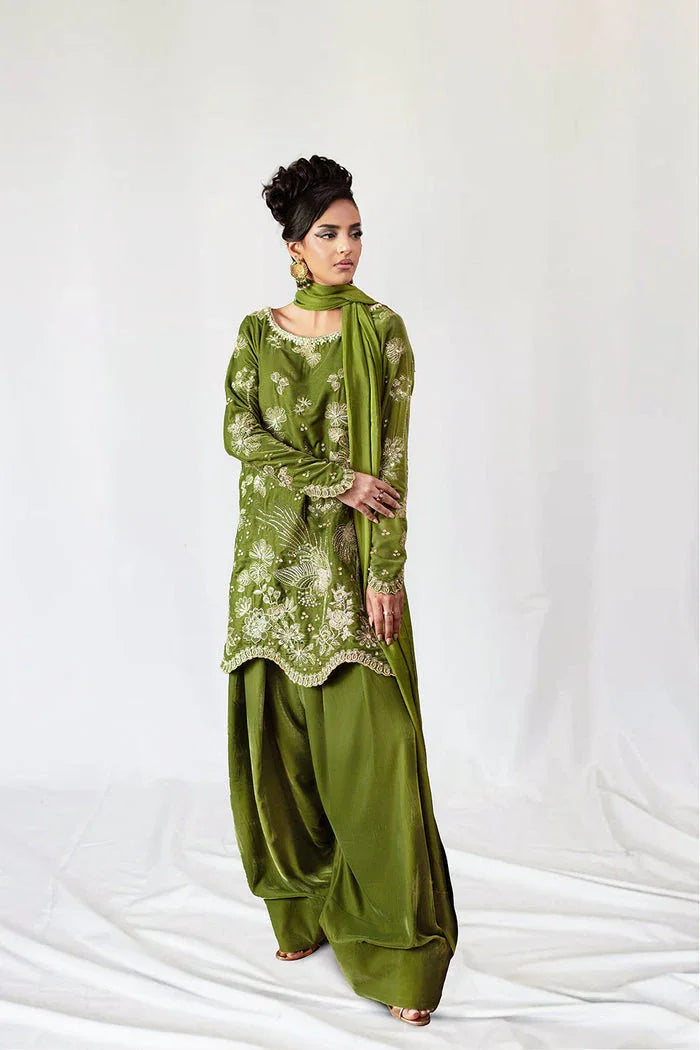 Saira Rizwan | Velvet Pret 25 | KAHWA-SRVP25-08 - Aqsa Fabrics