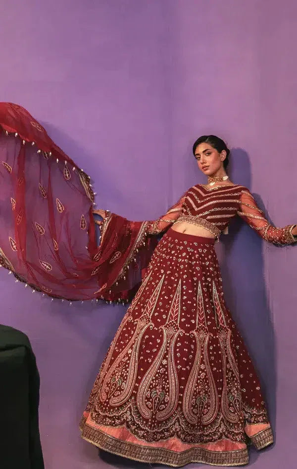 Gisele | Zarish Festive Collection 23 | Lalzari - Aqsa Fabrics