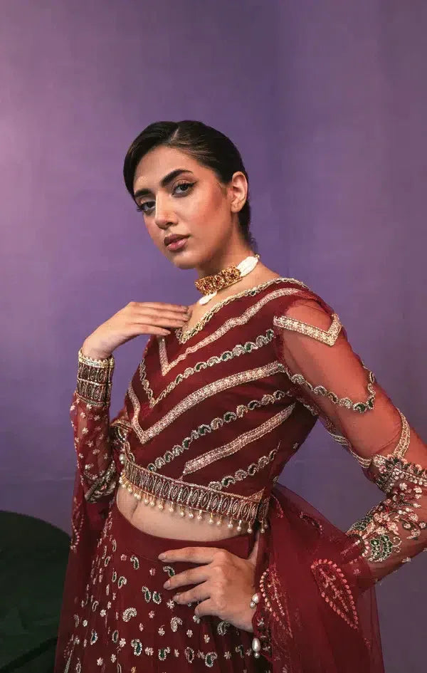 Gisele | Zarish Festive Collection 23 | Lalzari - Aqsa Fabrics