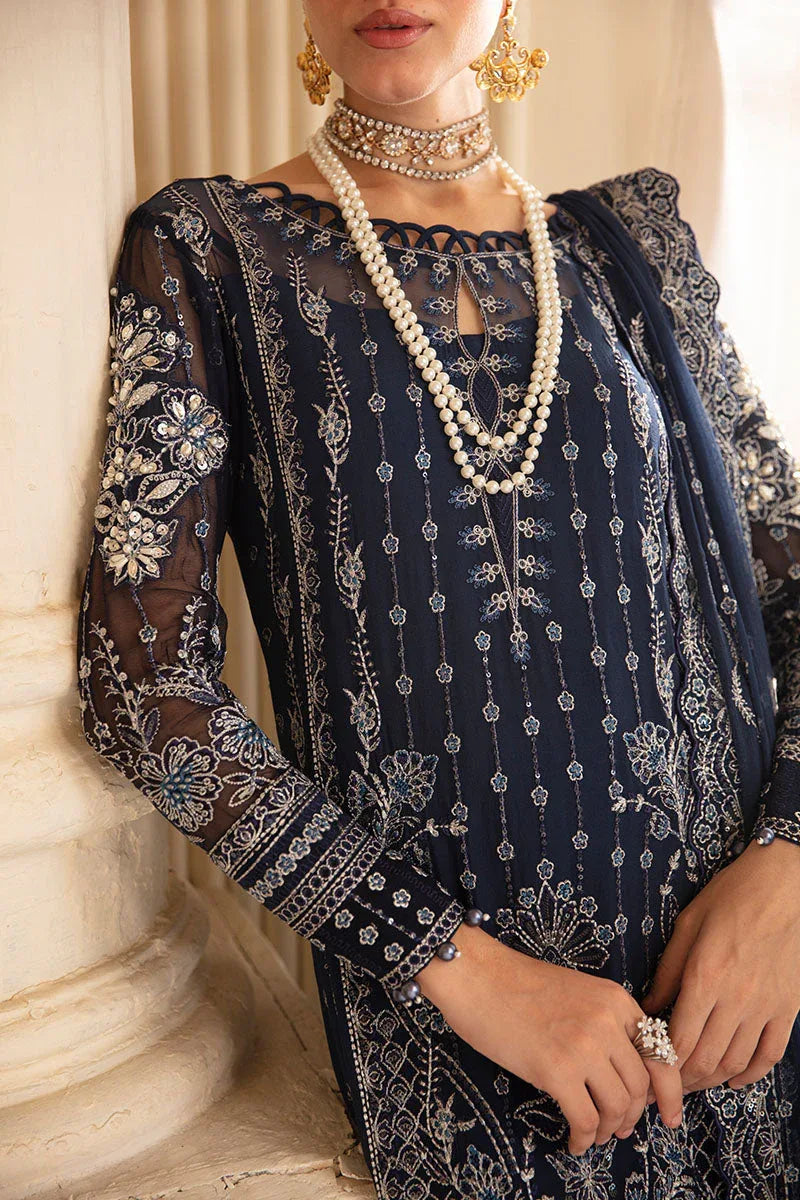 Gulaal | Embroidered Chiffon 24 | Evara - Aqsa Fabrics