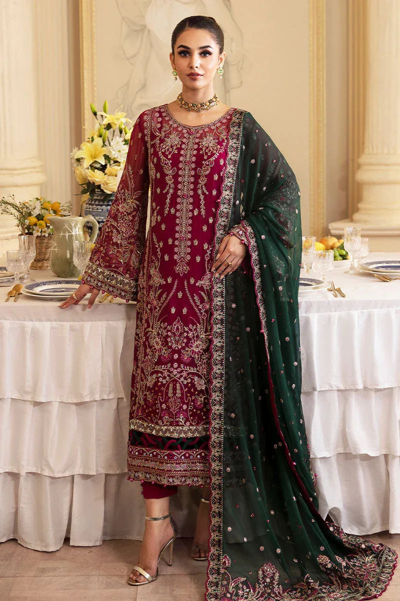 Gulaal | Embroidered Chiffon 24 | Blanca - Aqsa Fabrics