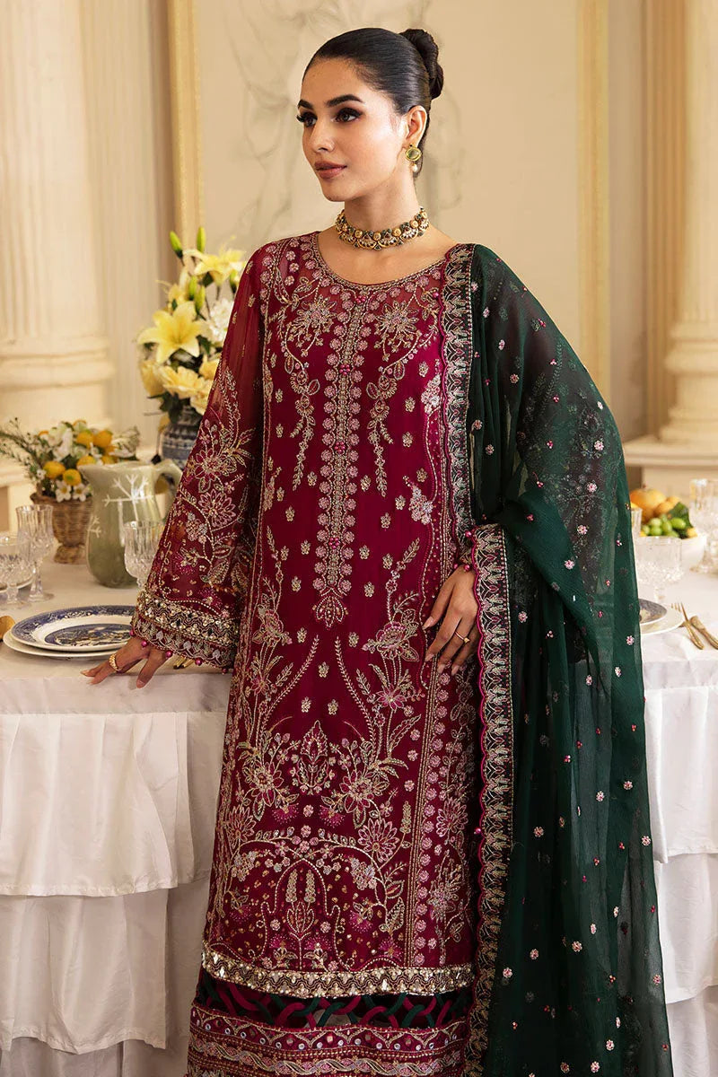 Gulaal | Embroidered Chiffon 24 | Blanca - Aqsa Fabrics