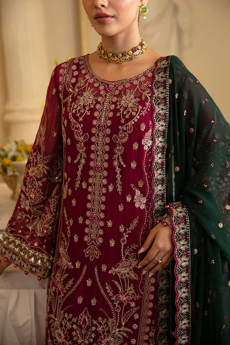 Gulaal | Embroidered Chiffon 24 | Blanca - Aqsa Fabrics