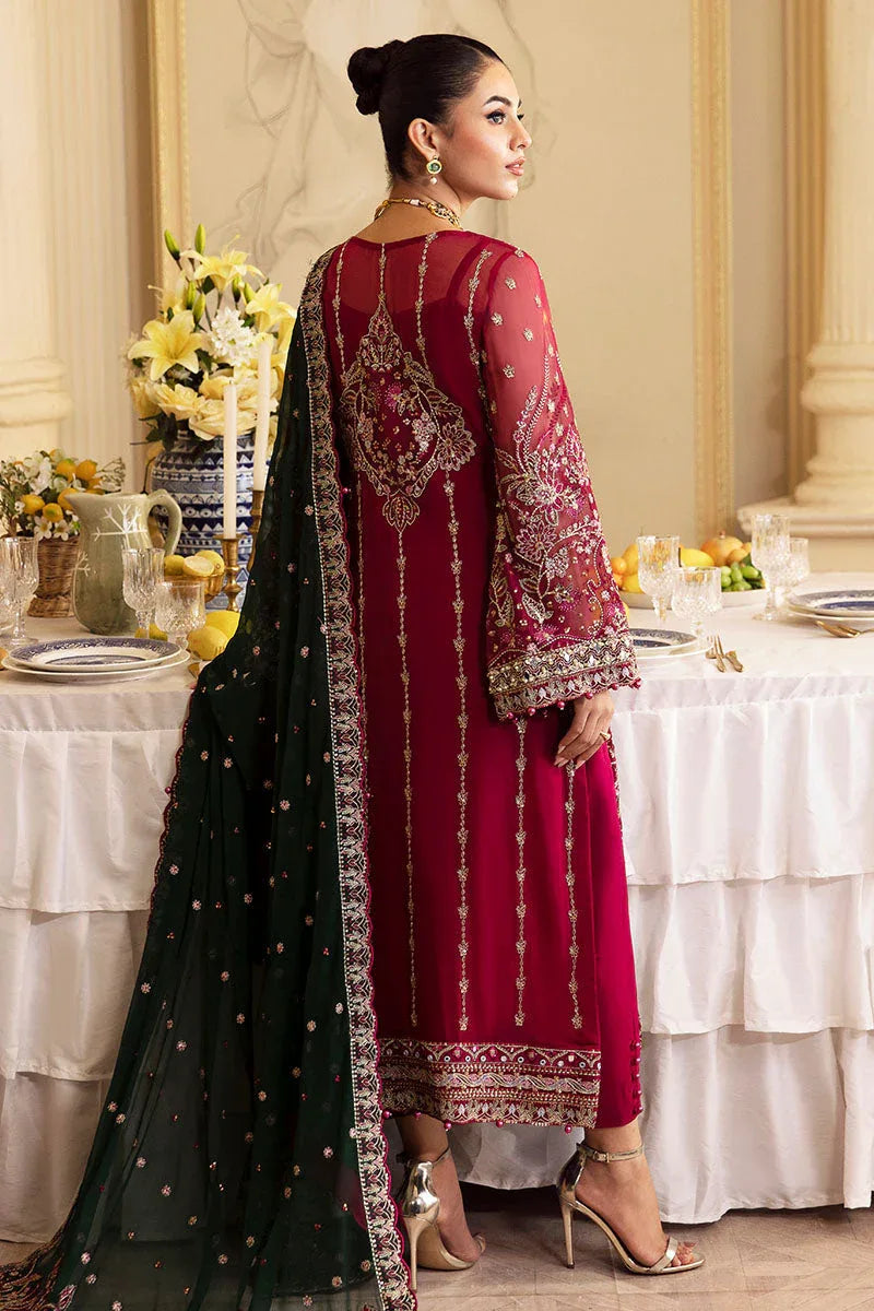 Gulaal | Embroidered Chiffon 24 | Blanca - Aqsa Fabrics