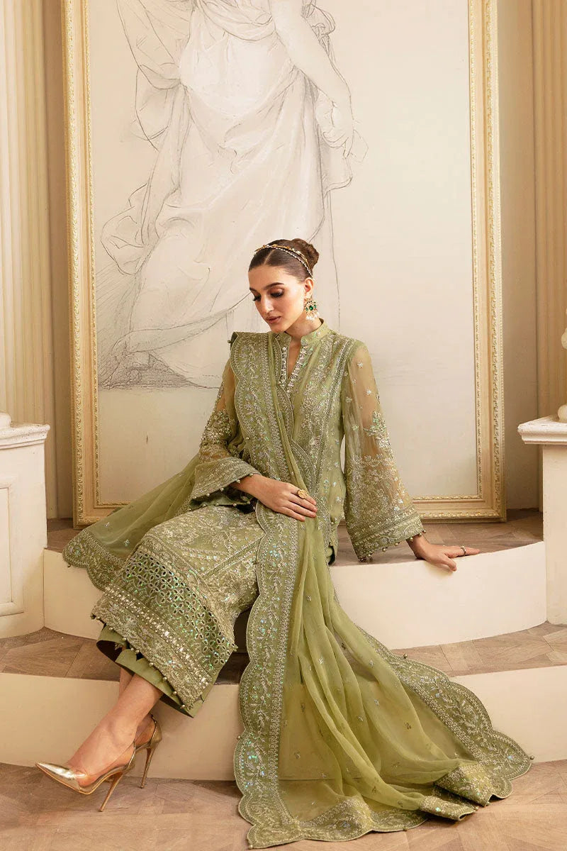 Gulaal | Embroidered Chiffon 24 | Almendra - Aqsa Fabrics