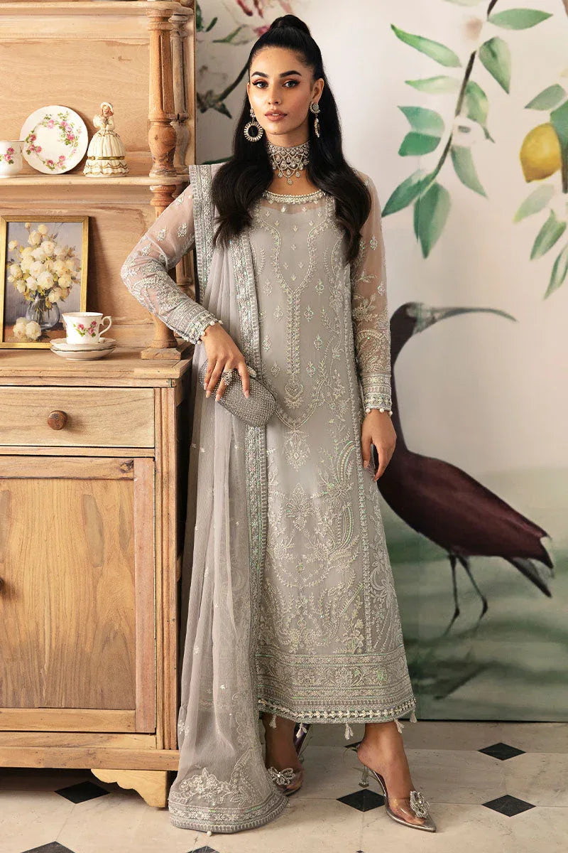 Gulaal | Embroidered Chiffon 24 | Aubrey - Aqsa Fabrics