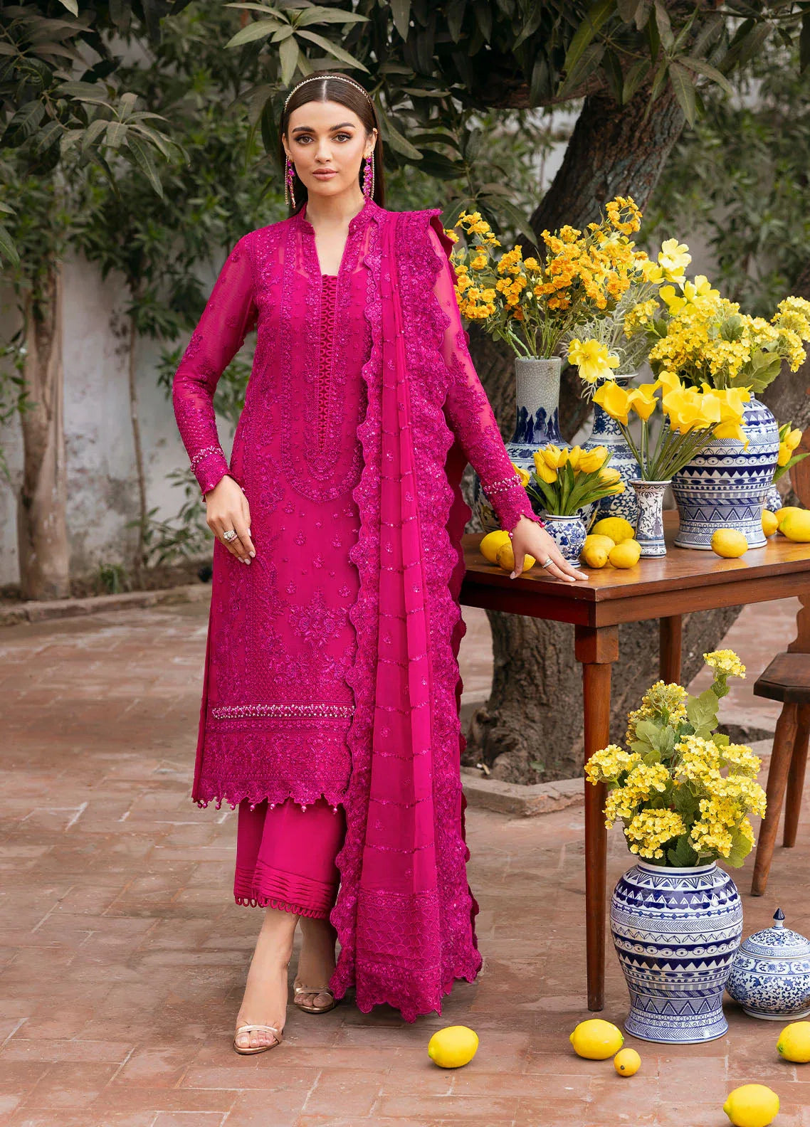 Gulaal | Reverie Embroidered Chiffon | ZEVIRA - Aqsa Fabrics
