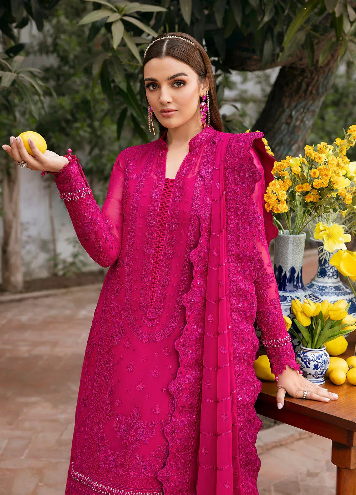 Gulaal | Reverie Embroidered Chiffon | ZEVIRA - Aqsa Fabrics