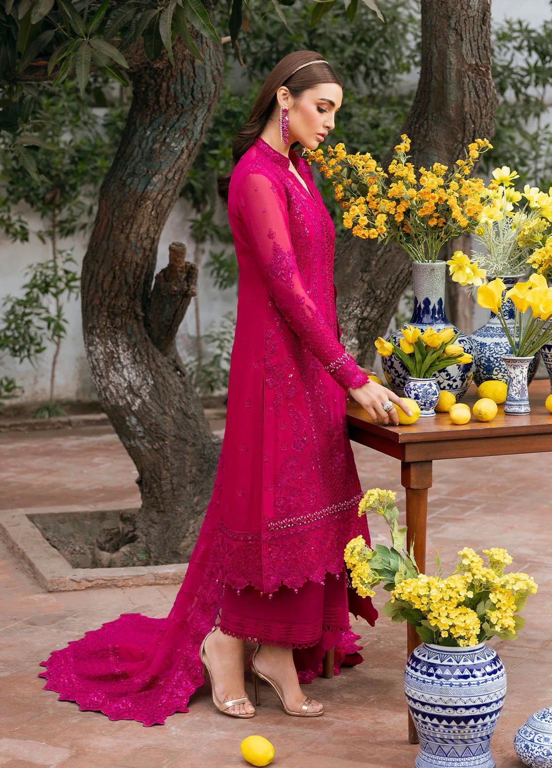 Gulaal | Reverie Embroidered Chiffon | ZEVIRA - Aqsa Fabrics