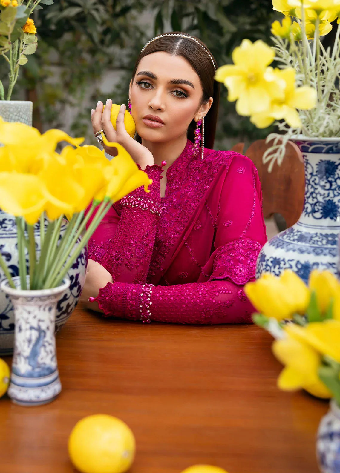Gulaal | Reverie Embroidered Chiffon | ZEVIRA - Aqsa Fabrics