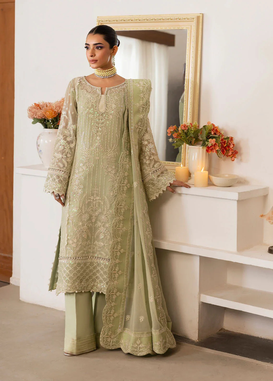 Gulaal | Reverie Embroidered Chiffon | VIRIDA - Aqsa Fabrics