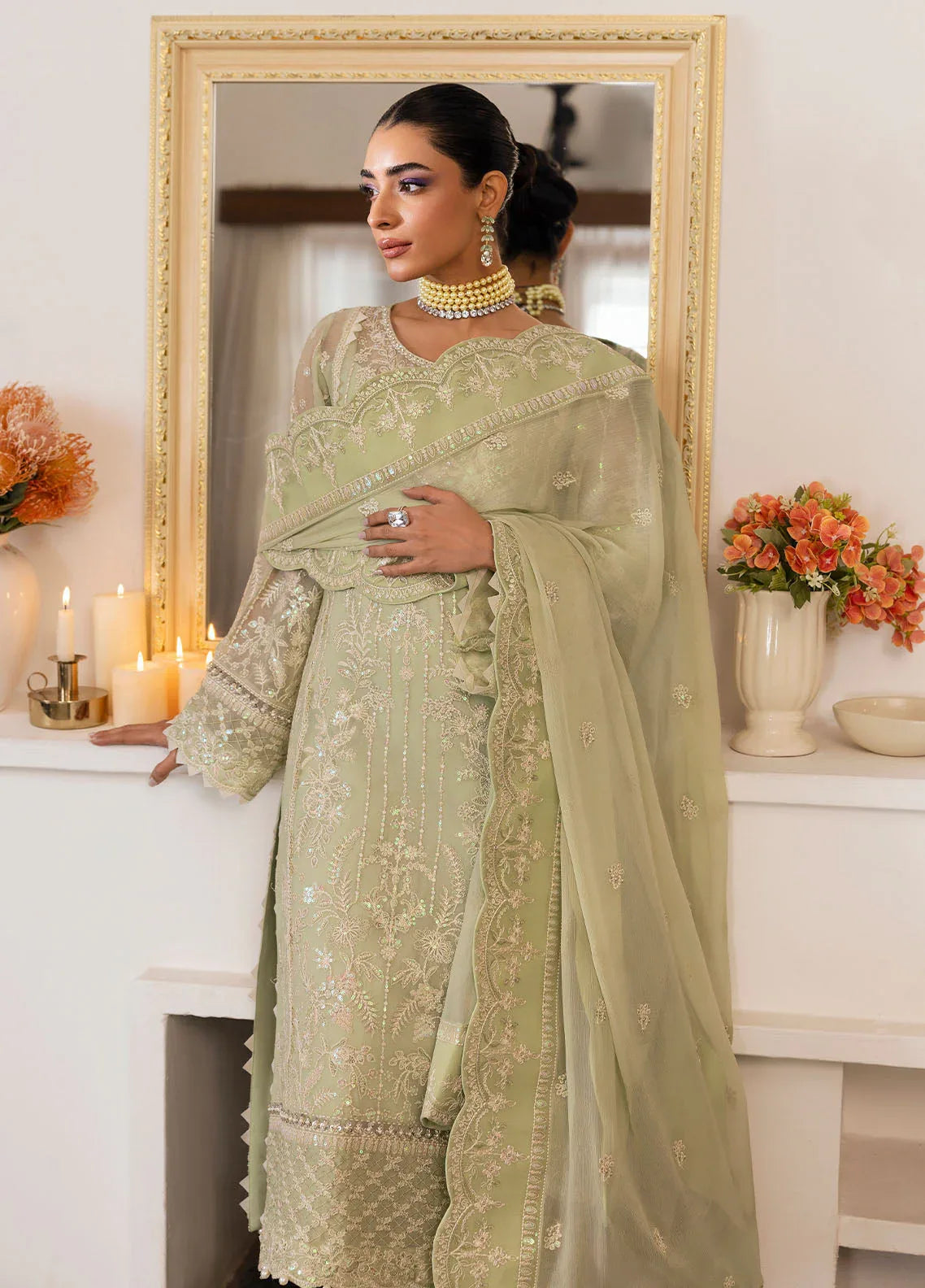 Gulaal | Reverie Embroidered Chiffon | VIRIDA - Aqsa Fabrics
