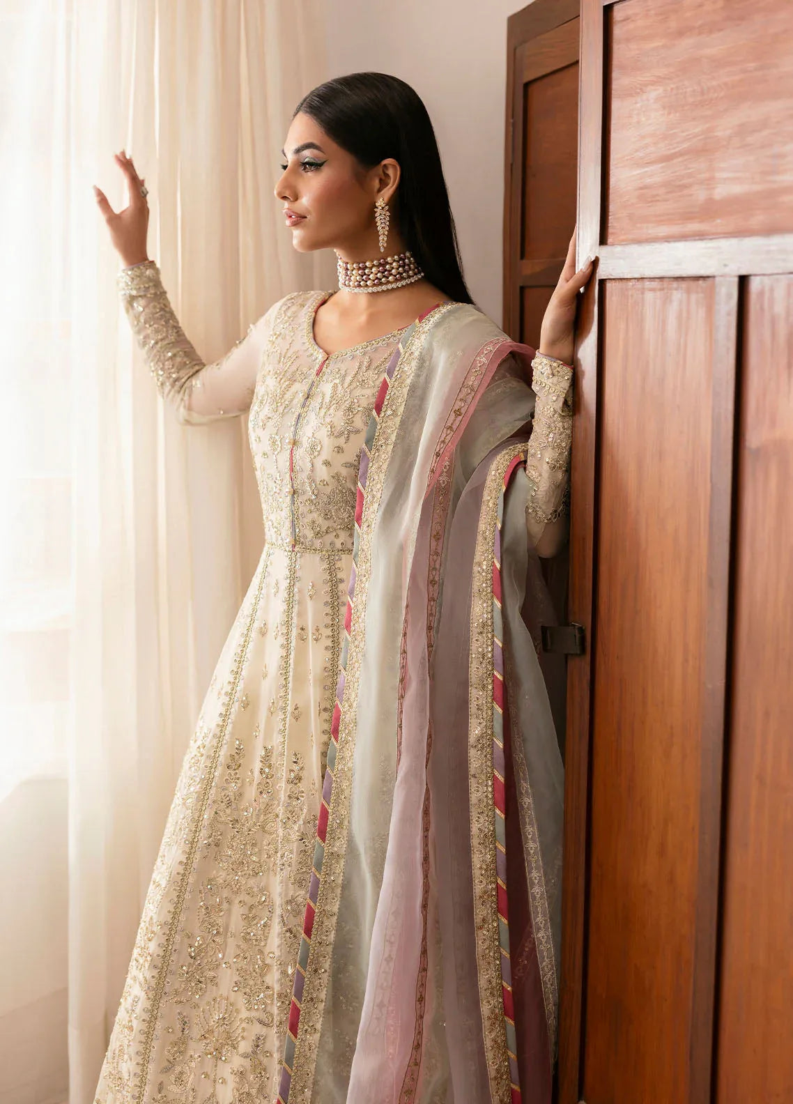 Gulaal | Reverie Embroidered Chiffon | CHIRAGH - Aqsa Fabrics