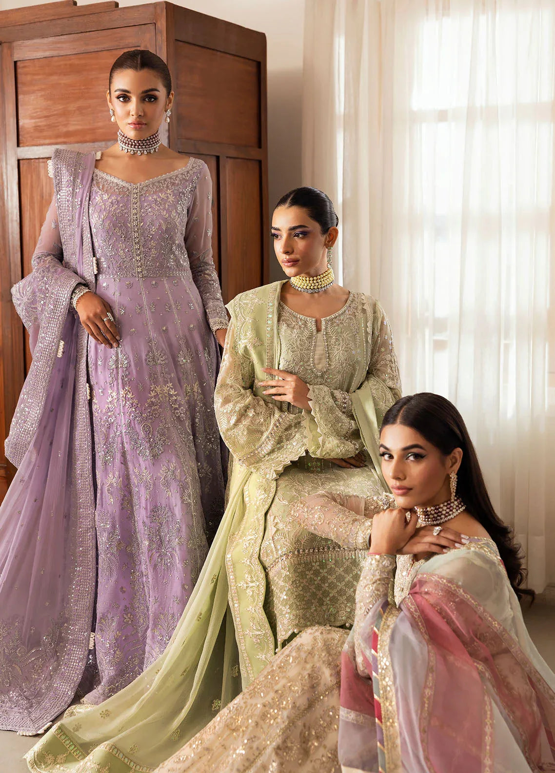 Gulaal | Reverie Embroidered Chiffon | CHIRAGH - Aqsa Fabrics