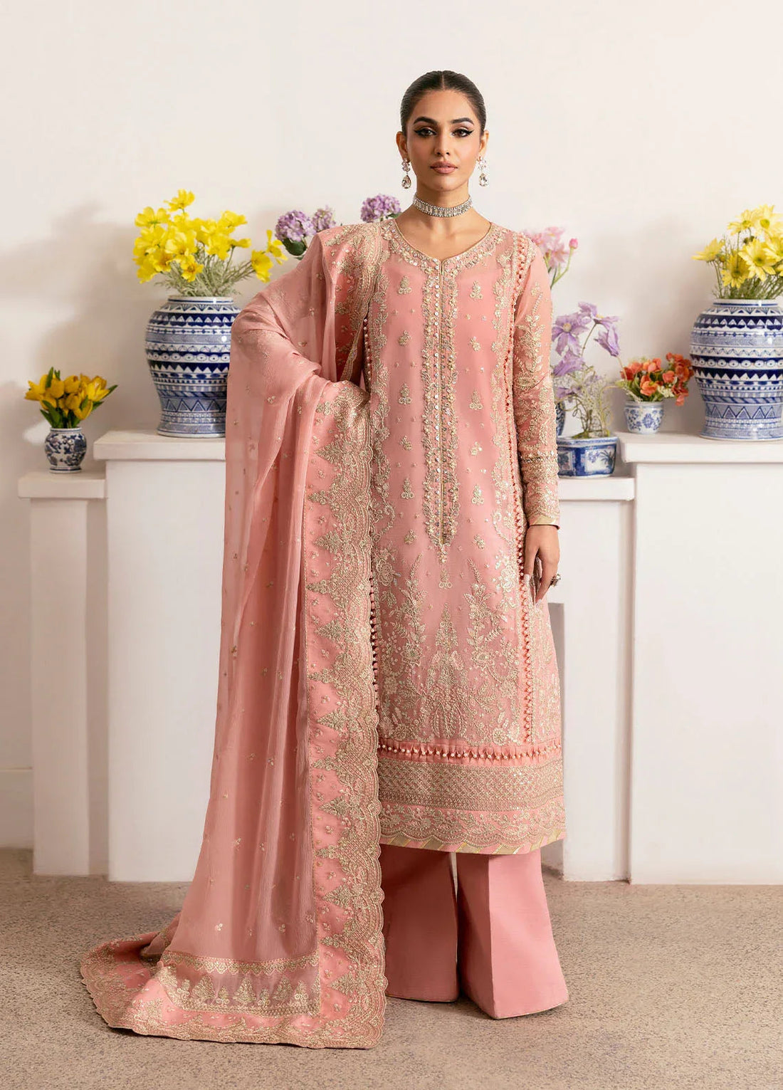 Gulaal | Reverie Embroidered Chiffon | CORALYN - Aqsa Fabrics