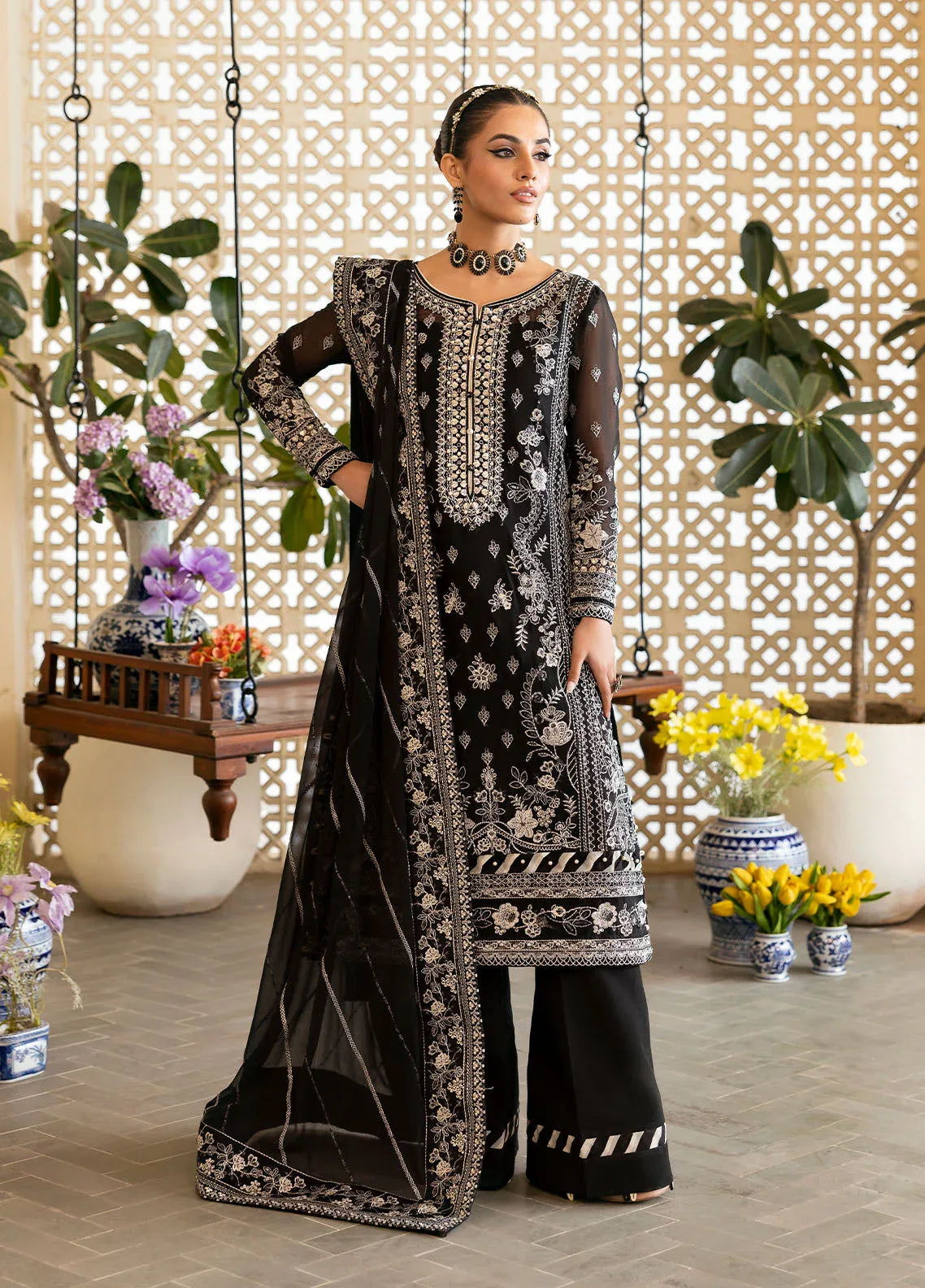Gulaal | Reverie Embroidered Chiffon | NYRA - Aqsa Fabrics