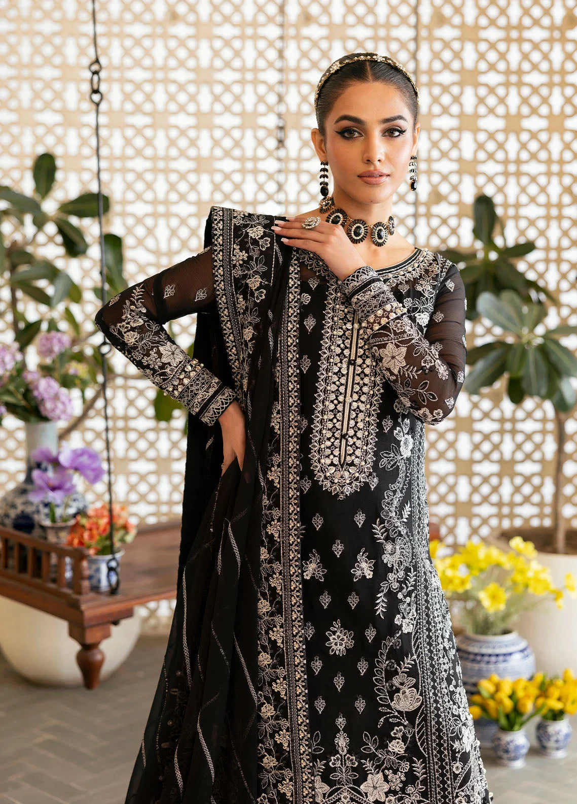 Gulaal | Reverie Embroidered Chiffon | NYRA - Aqsa Fabrics