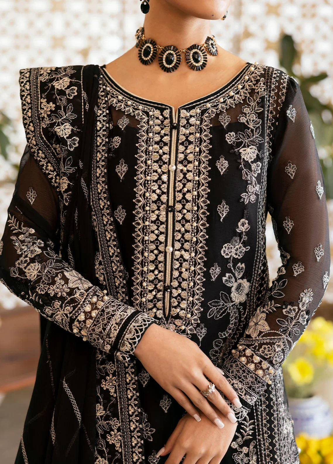 Gulaal | Reverie Embroidered Chiffon | NYRA - Aqsa Fabrics