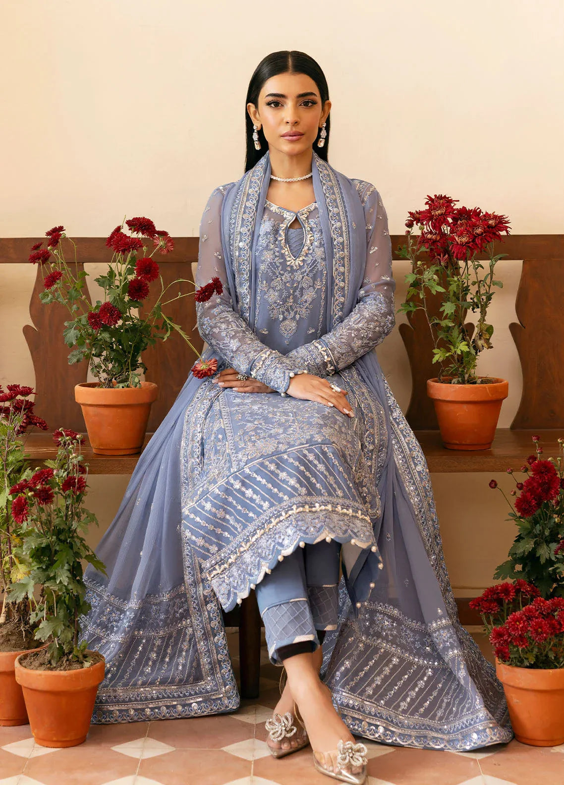 Gulaal | Reverie Embroidered Chiffon | MEHER - Aqsa Fabrics