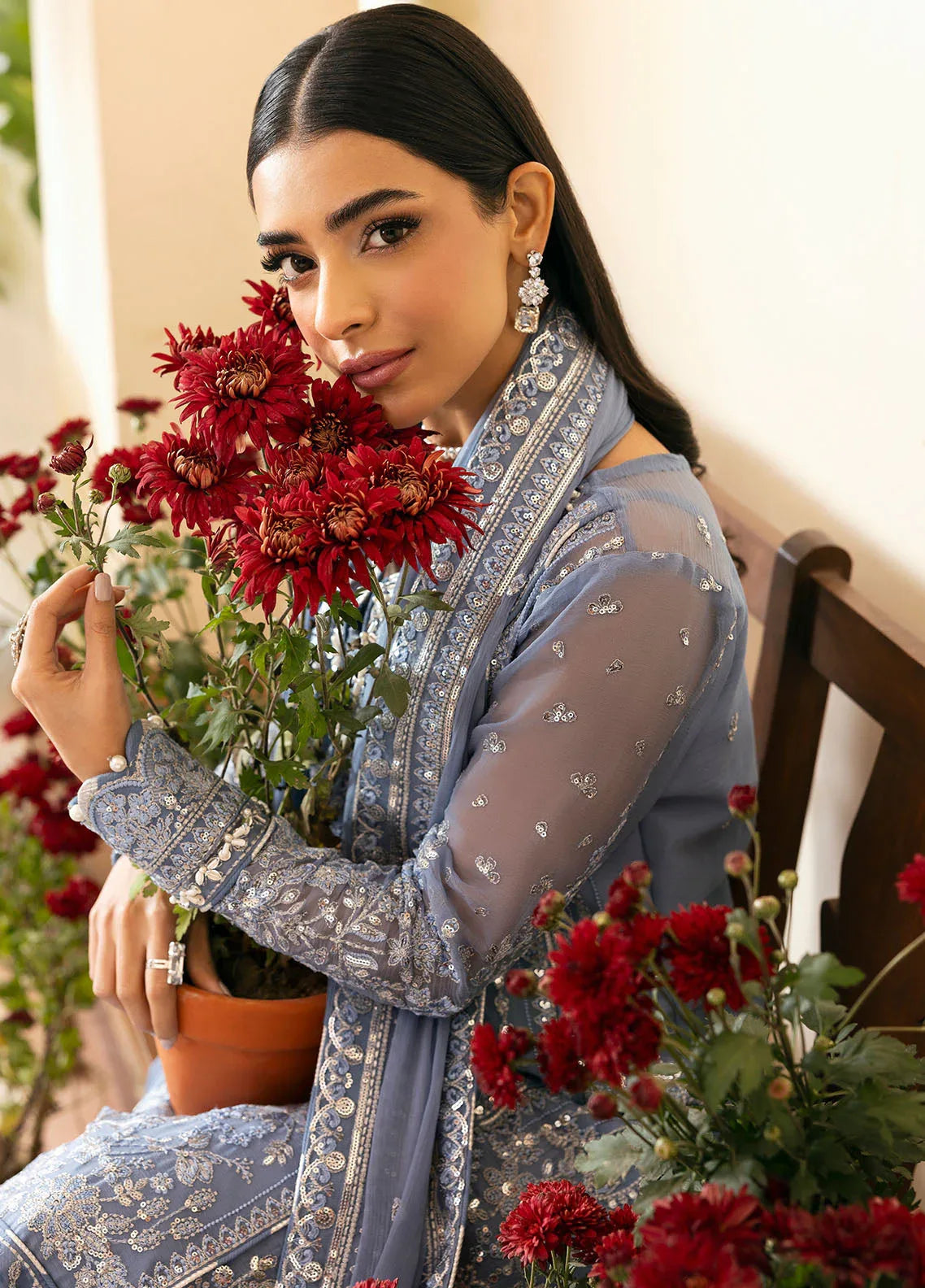Gulaal | Reverie Embroidered Chiffon | MEHER - Aqsa Fabrics