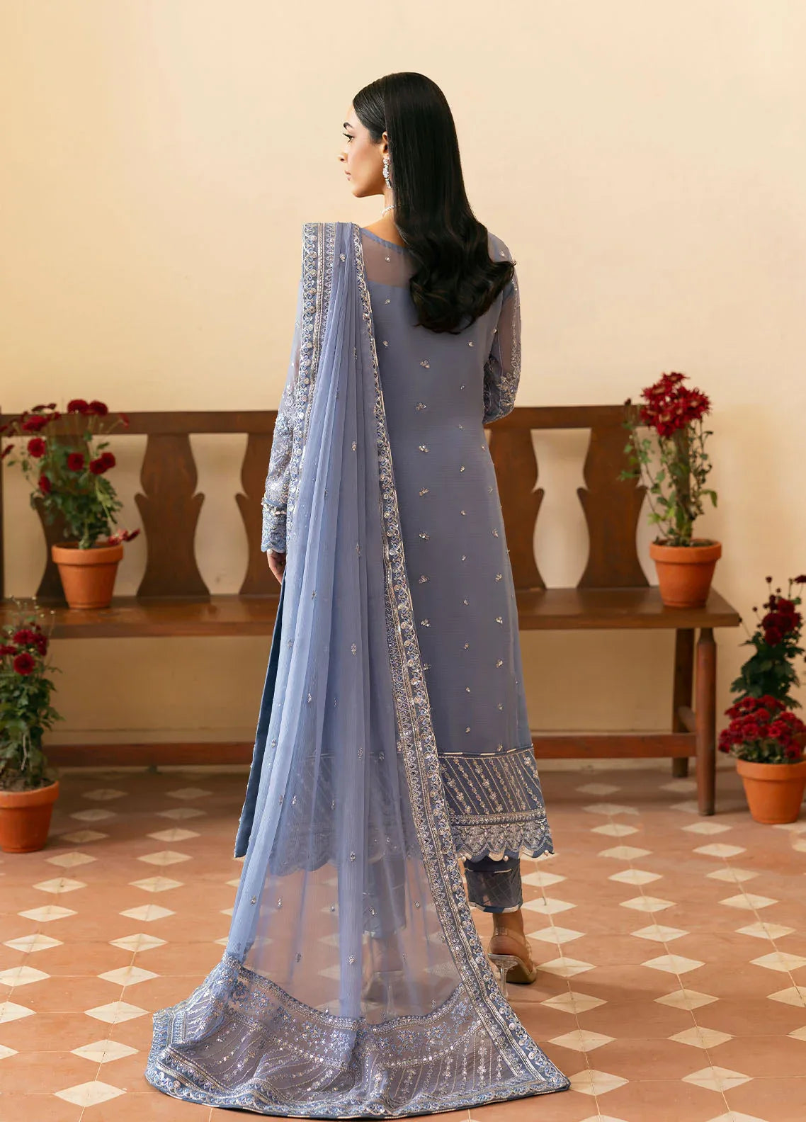 Gulaal | Reverie Embroidered Chiffon | MEHER - Aqsa Fabrics