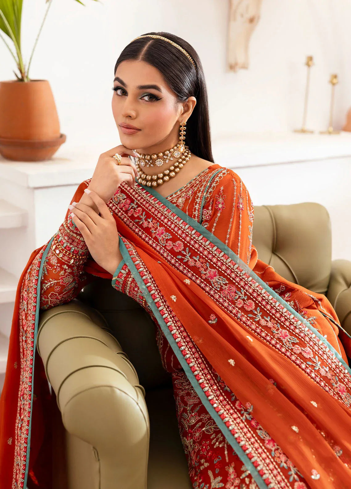 Gulaal | Reverie Embroidered Chiffon | ZARNA - Aqsa Fabrics