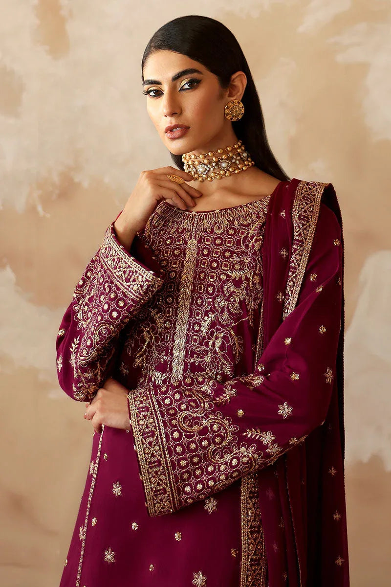 Gulaal | Shehrnaaz Raw Silk | Ramail - Aqsa Fabrics