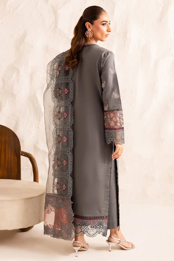 Marjjan | Guzel Lawn | SMC 205-B (Grey) - Aqsa Fabrics