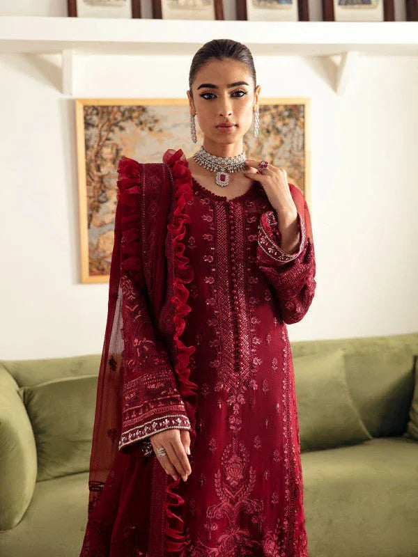Gulaal | Embroidered Chiffon 23 | RUBY GL-EC-23V1-02 - Aqsa Fabrics