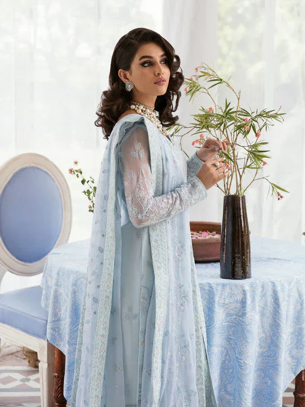 Gulaal | Embroidered Chiffon 23 | Wisteria - Aqsa Fabrics