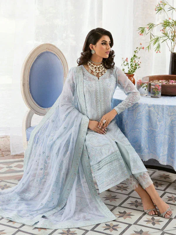 Gulaal | Embroidered Chiffon 23 | Wisteria - Aqsa Fabrics