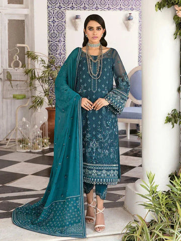 Gulaal | Embroidered Chiffon 23 | Reyah - Aqsa Fabrics