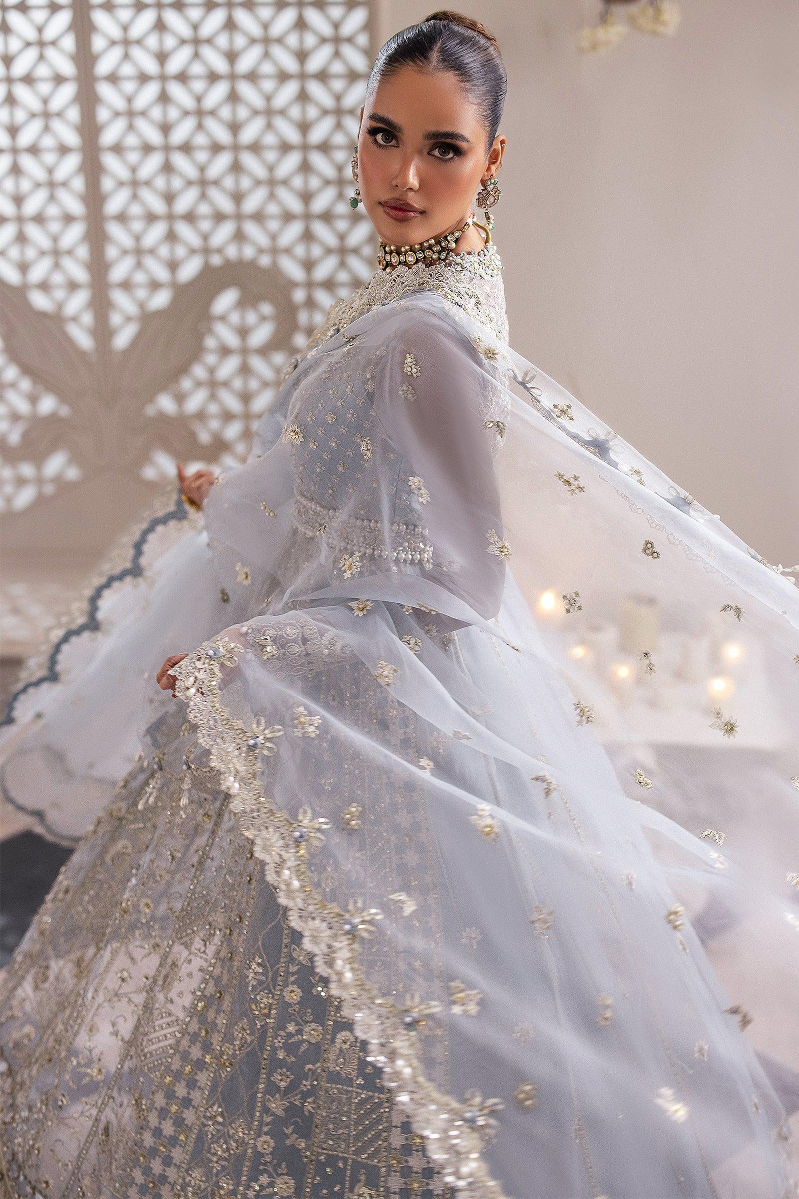 Gossamer by Zaha Embroidered Organza 3Pc Suit ZC24-01 Sofina - Aqsa Fabrics
