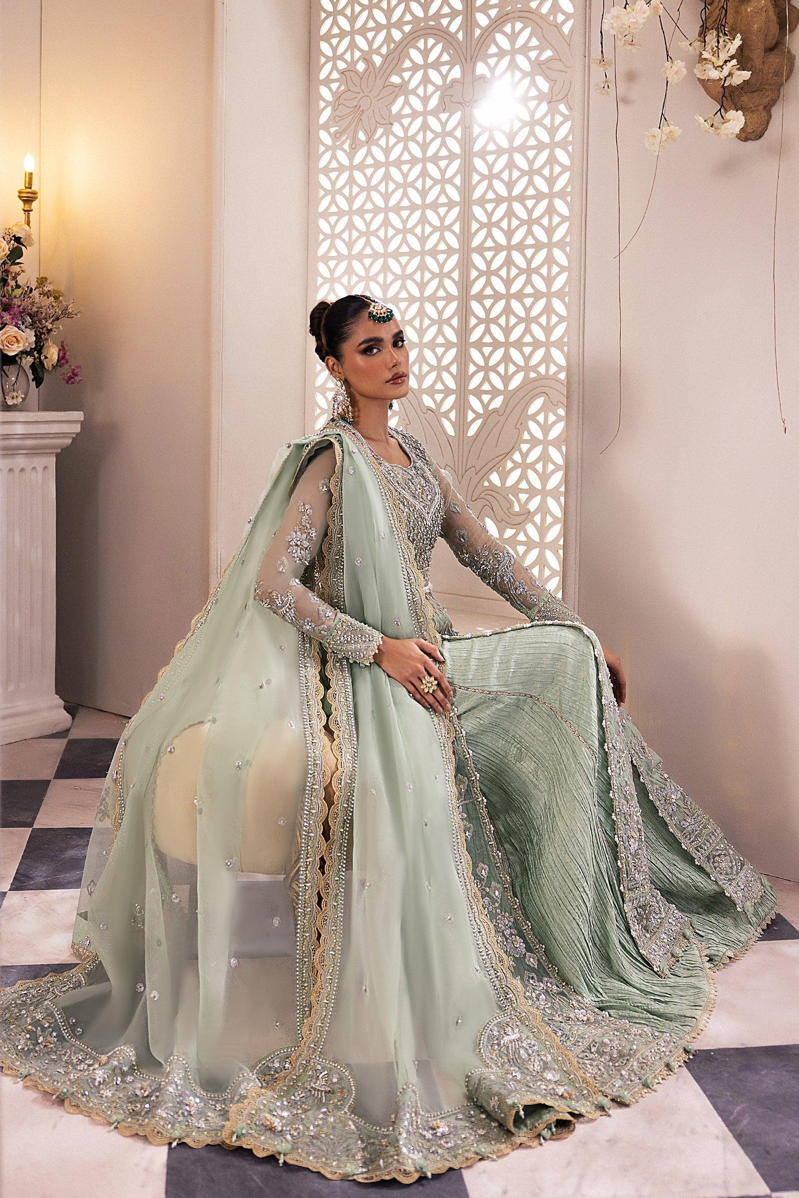 Gossamer by Zaha Embroidered Organza 3Pc Suit ZC24-03 Seraphina - Aqsa Fabrics