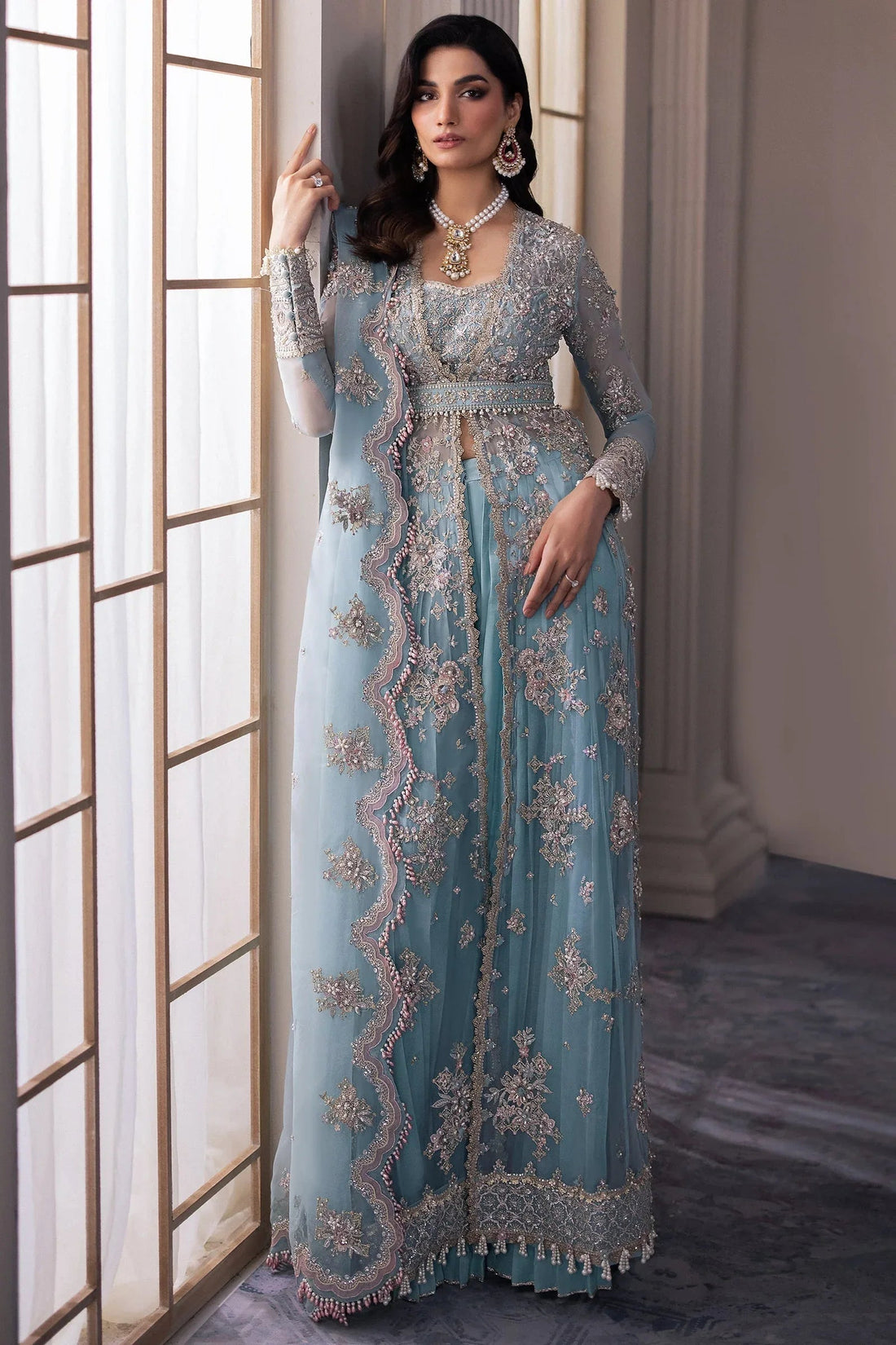 Gossamer by Zaha Embroidered Organza 3Pc Suit ZC24-04 Kiana - Aqsa Fabrics
