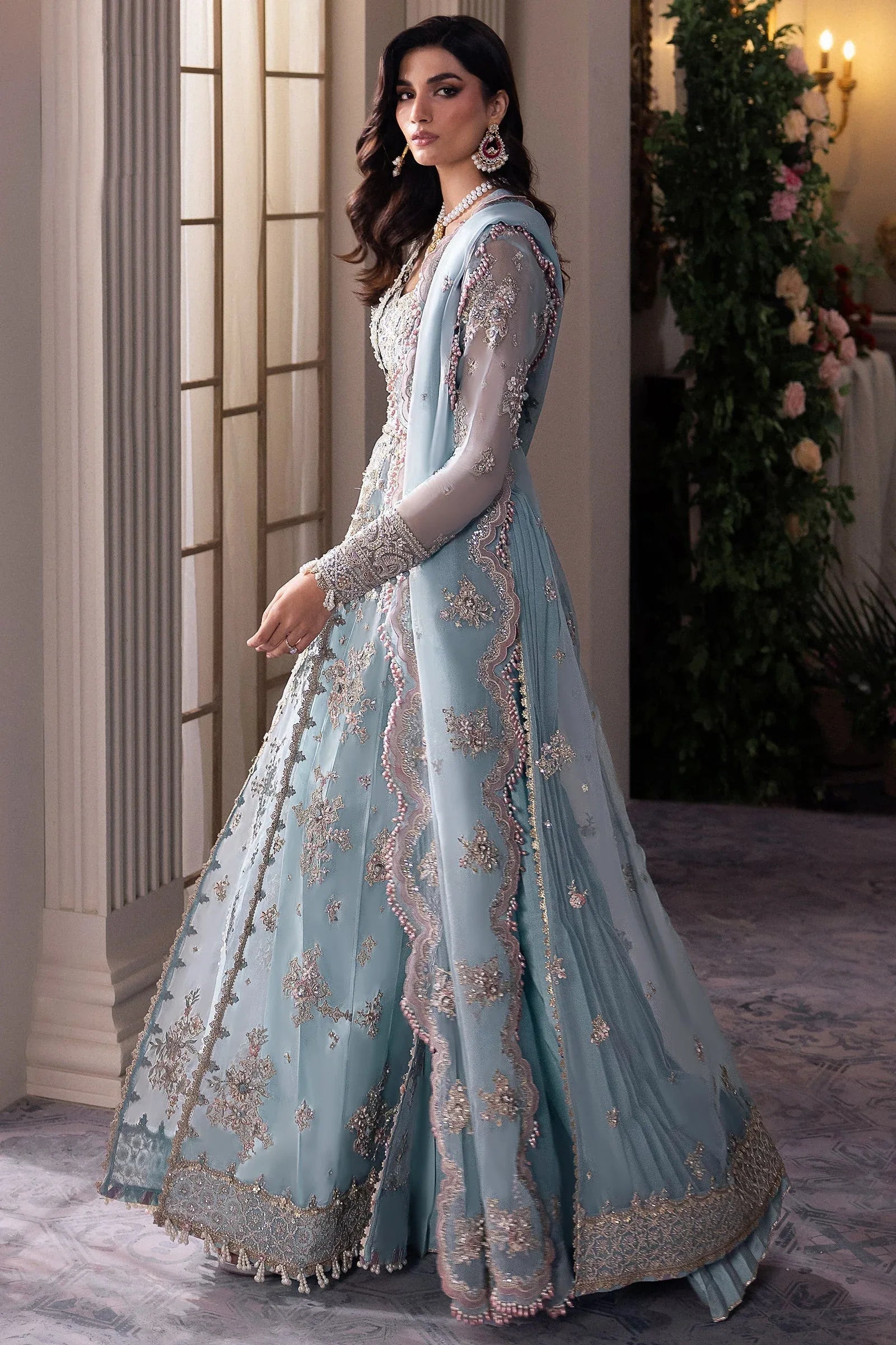 Gossamer by Zaha Embroidered Organza 3Pc Suit ZC24-04 Kiana - Aqsa Fabrics