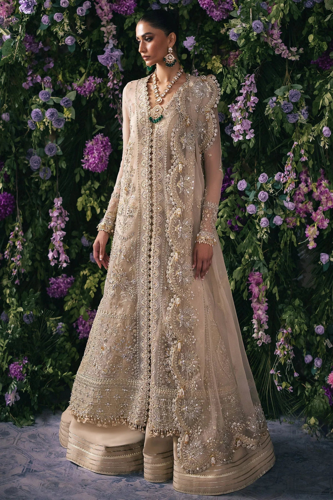 Gossamer by Zaha Embroidered Organza 3Pc Suit ZC24-06 Talia - Aqsa Fabrics