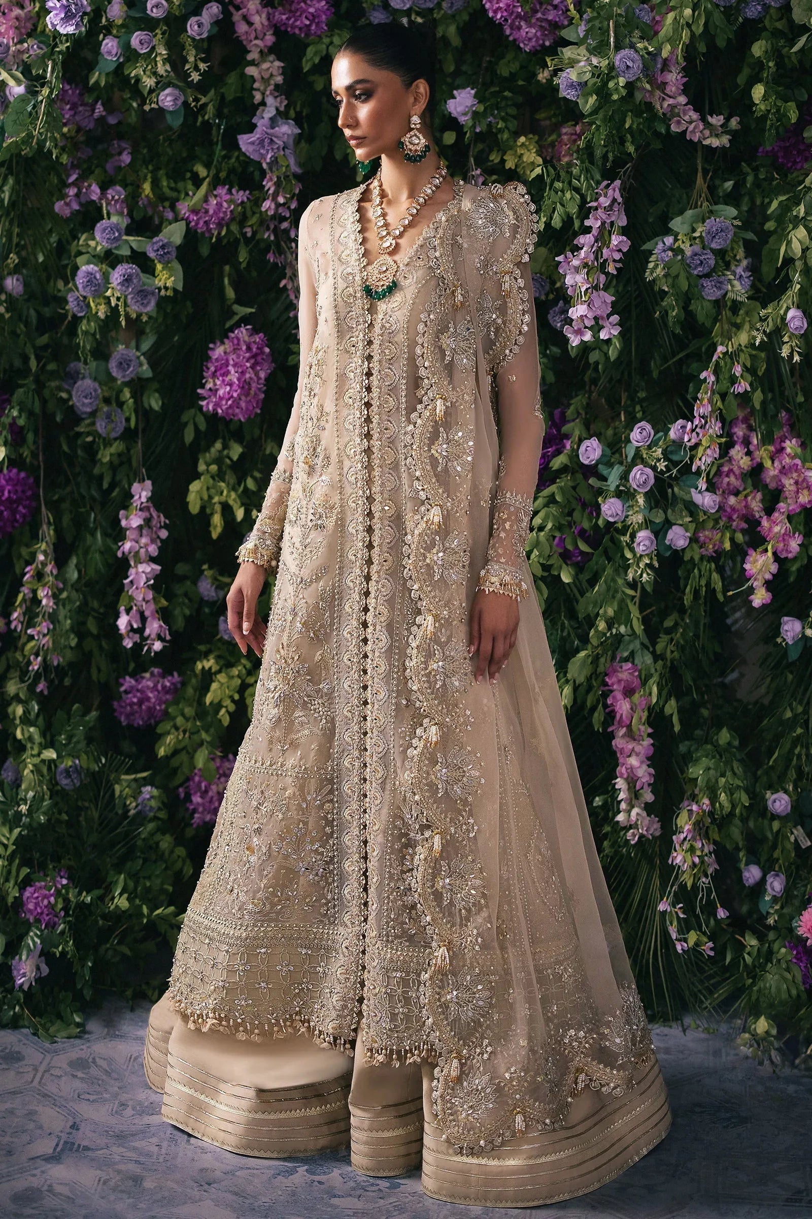 Gossamer by Zaha Embroidered Organza 3Pc Suit ZC24-06 Talia - Aqsa Fabrics