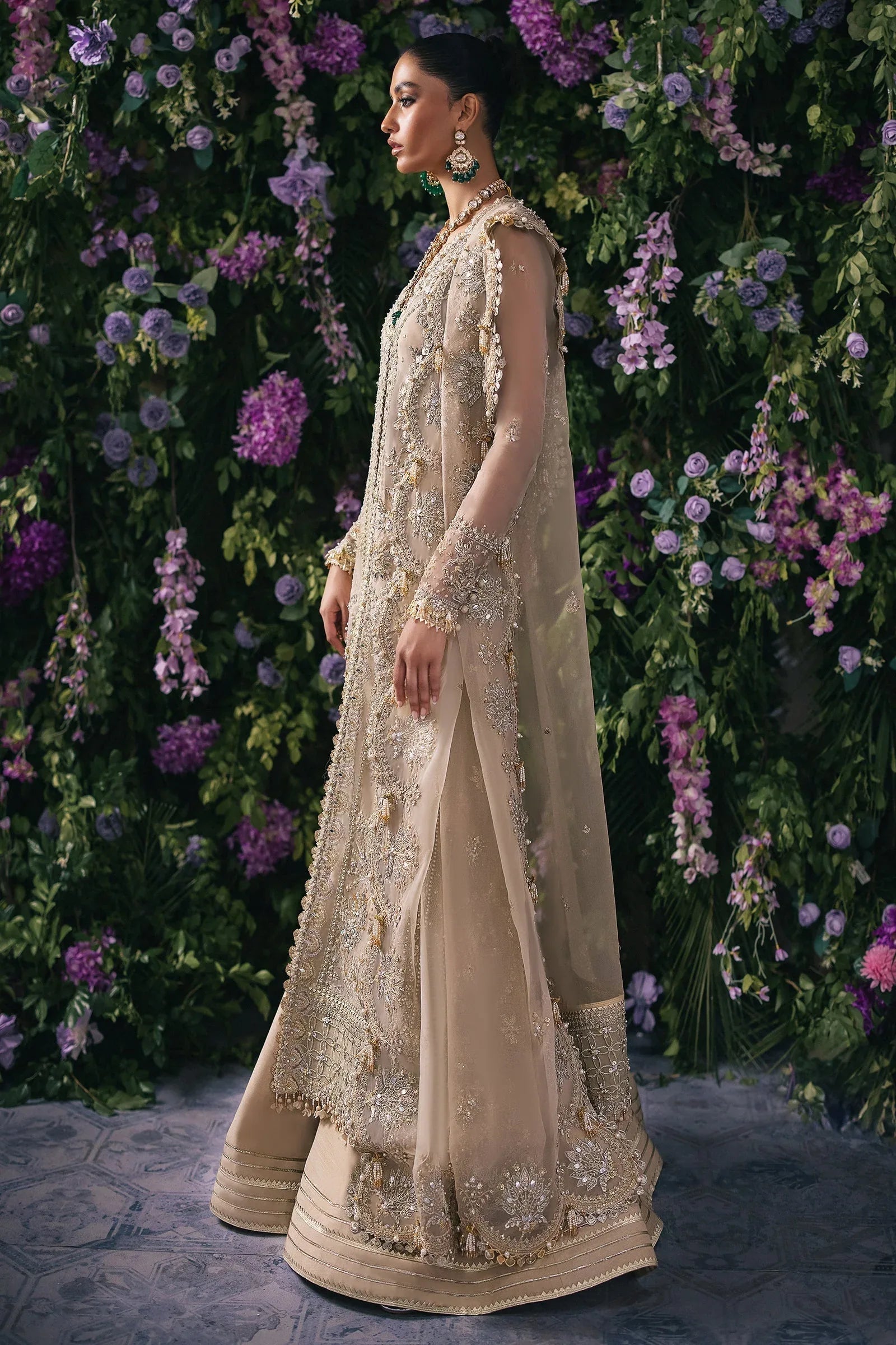 Gossamer by Zaha Embroidered Organza 3Pc Suit ZC24-06 Talia - Aqsa Fabrics