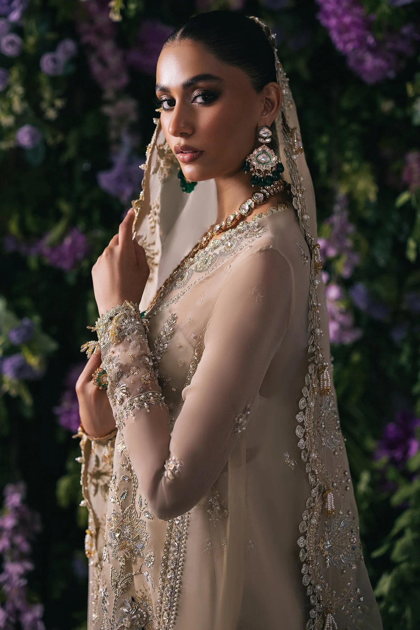 Gossamer by Zaha Embroidered Organza 3Pc Suit ZC24-06 Talia - Aqsa Fabrics