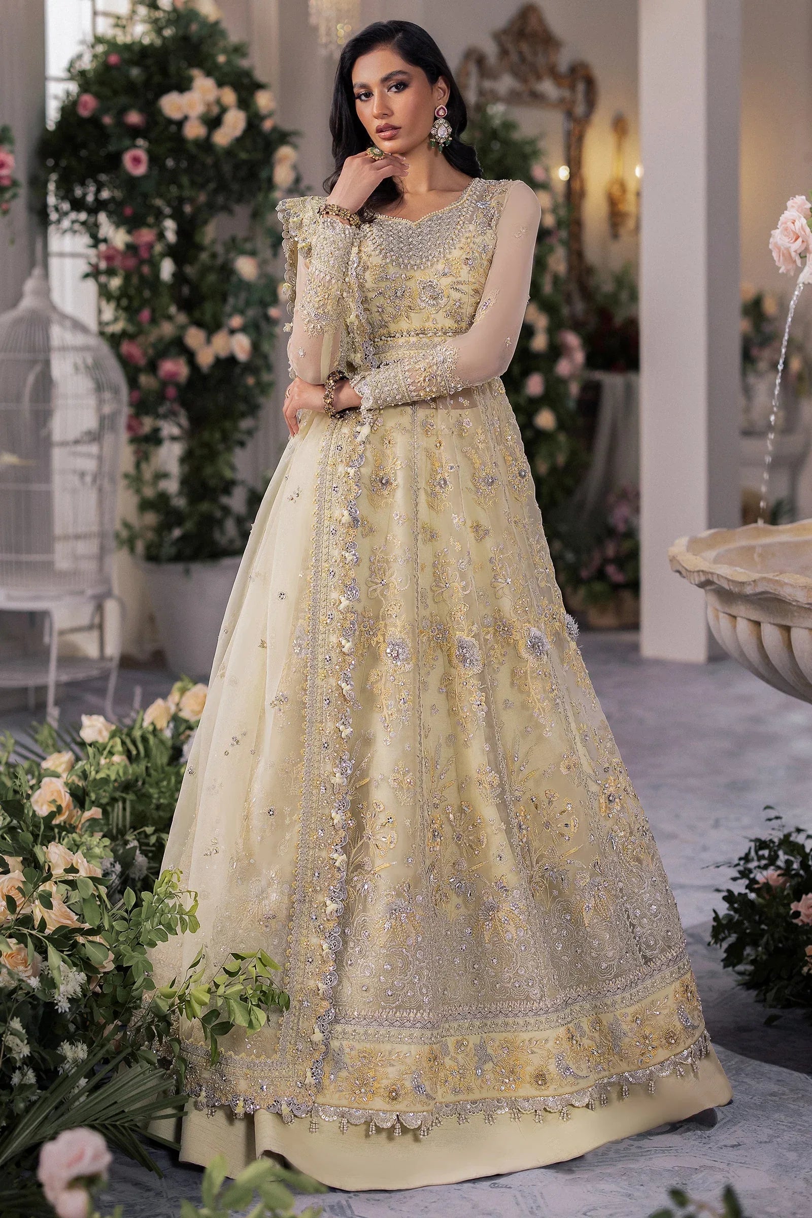 Gossamer by Zaha Embroidered Organza 3Pc Suit ZC24-08 Solelia - Aqsa Fabrics