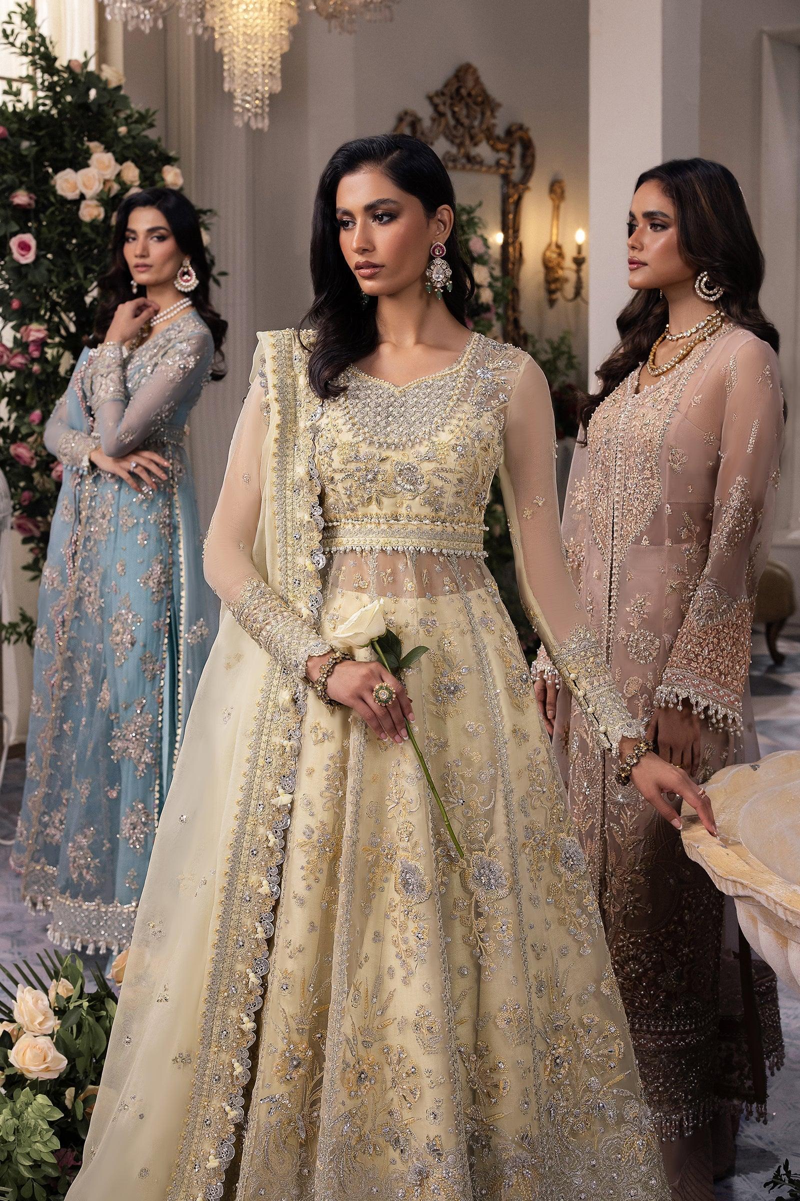 Gossamer by Zaha Embroidered Organza 3Pc Suit ZC24-08 Solelia - Aqsa Fabrics