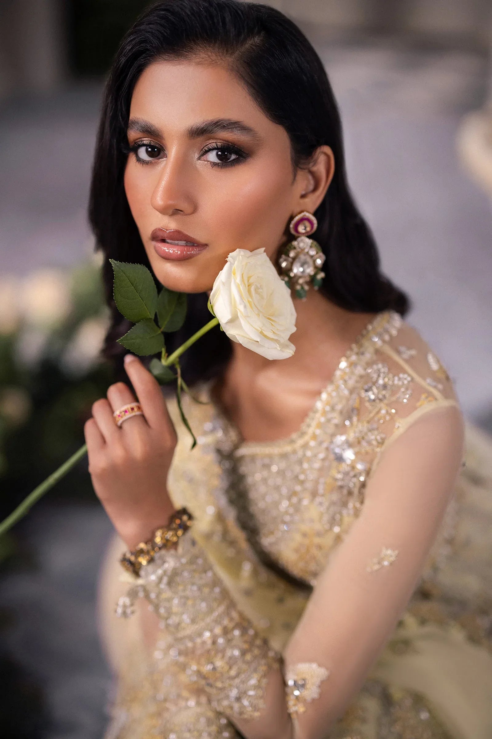 Gossamer by Zaha Embroidered Organza 3Pc Suit ZC24-08 Solelia - Aqsa Fabrics