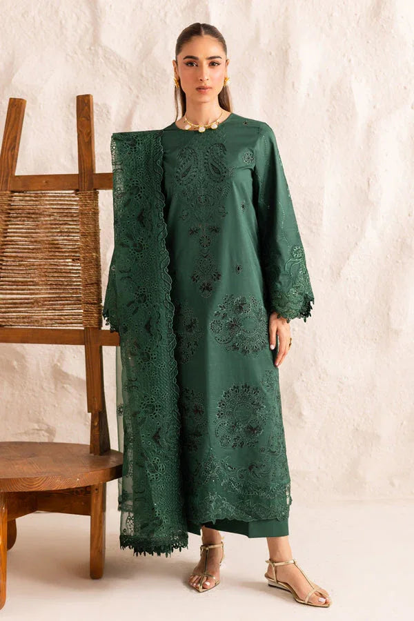 Marjjan | Guzel Lawn | SMC 206-B (Green) - Aqsa Fabrics