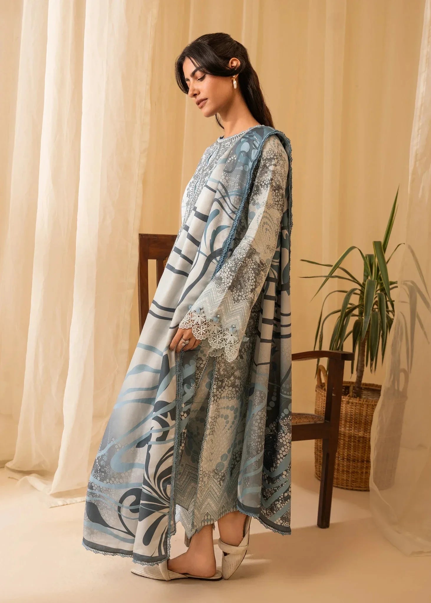 Nureh | Shades of Winter | ELINA (AZ-10) - Aqsa Fabrics