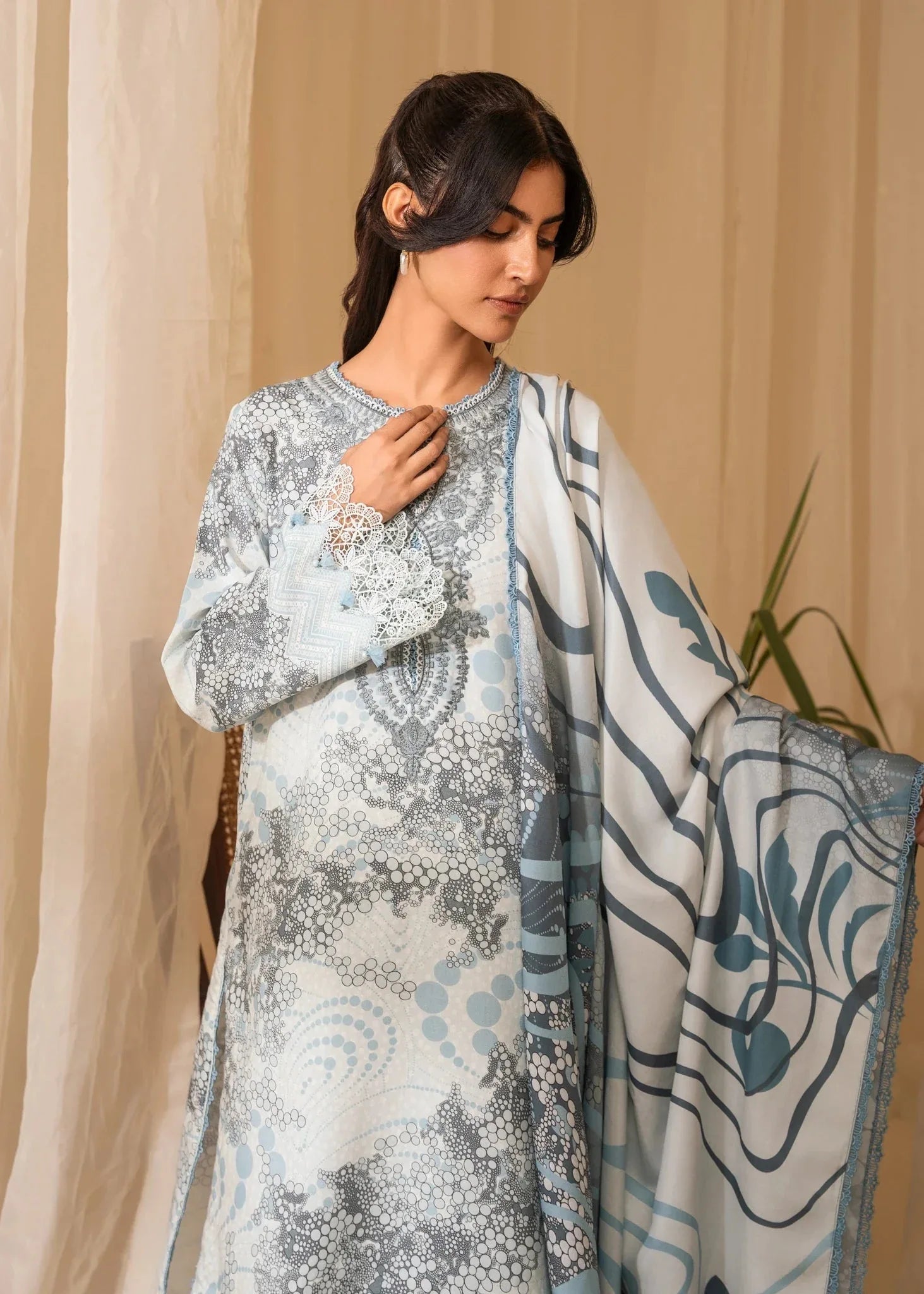 Nureh | Shades of Winter | ELINA (AZ-10) - Aqsa Fabrics