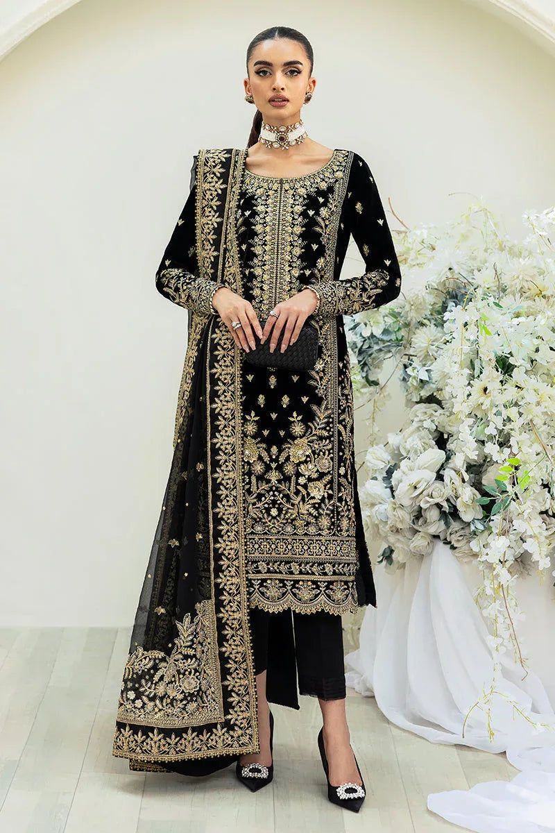 Gulaal | Celeste Velvet 24 | Velour - Aqsa Fabrics