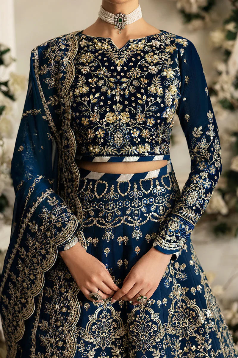 Gulaal | Celeste Velvet 24 | Haze - Aqsa Fabrics