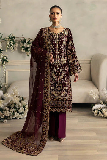 Gulaal | Celeste Velvet 24 | Ember - Aqsa Fabrics