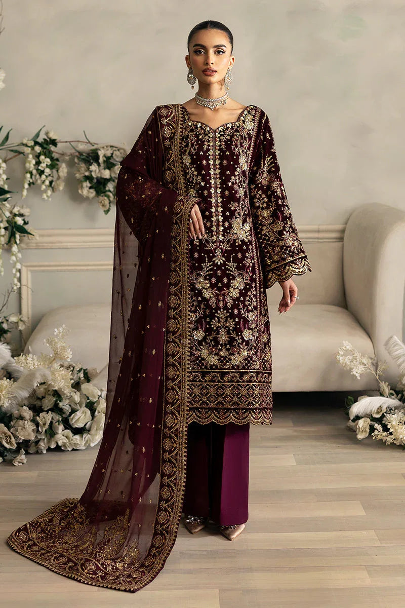 Gulaal | Celeste Velvet 24 | Ember - Aqsa Fabrics